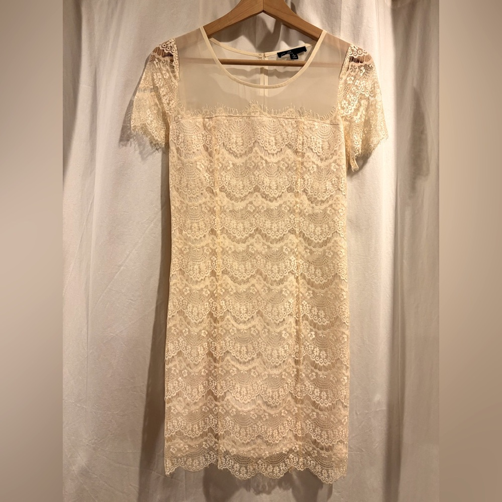 Cream Lace Like-New Dress by C. Luce, Size Small {Great for Wedding Reception}